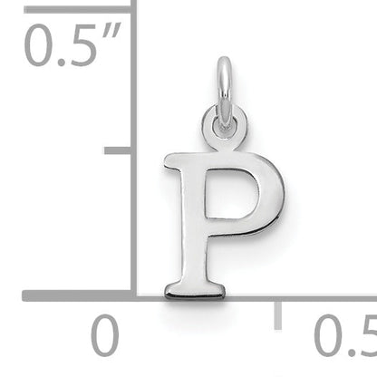 14k White Gold 14kw Cutout Letter P Initial Pendant