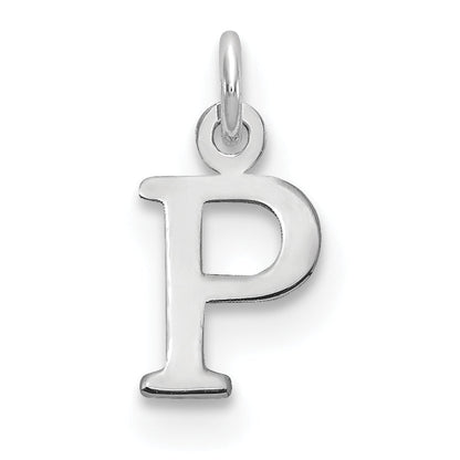 10K White Gold 10Kw Cutout Letter P Initial Charm