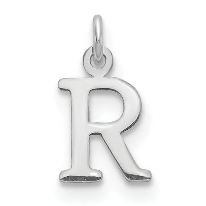 14k White Gold 14kw Cutout Letter R Initial Pendant