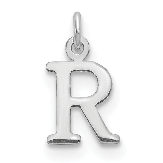 14k White Gold 14kw Cutout Letter R Initial Pendant