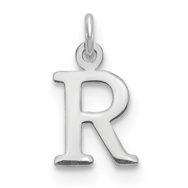 10K White Gold 10Kw Cutout Letter R Initial Charm