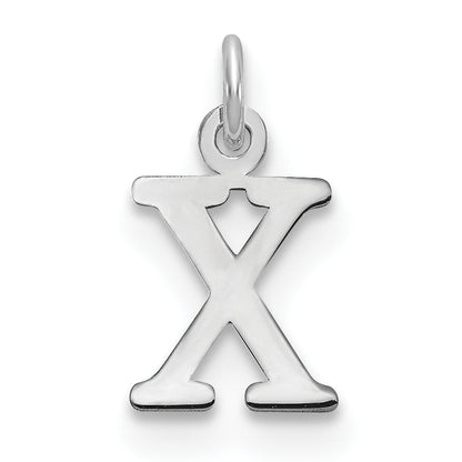 14K White Gold 14Kw Cutout Letter X Initial Pendant