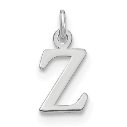 10K White Gold 10Kw Cutout Letter Z Initial Charm