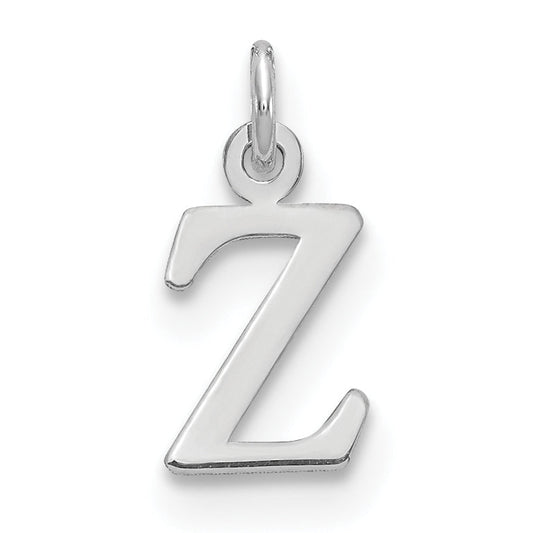 10K White Gold 10Kw Cutout Letter Z Initial Charm