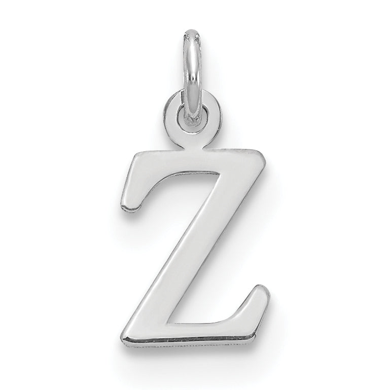 14K White Gold 14Kw Cutout Letter Z Initial Pendant