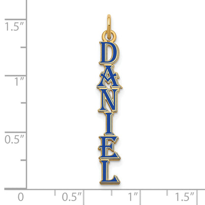 Gold Plated Algerian Font Epoxy Name Plate Charm