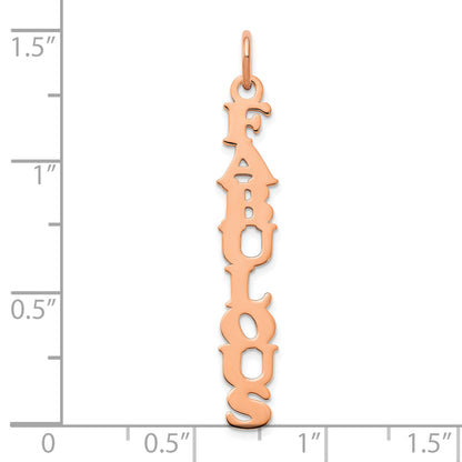 Rose Plated Cooper Font Name Plate Charm