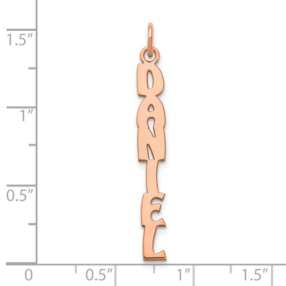 Rose Plated Sterling Silver/Rose Gold Hobo Extra Font Name Plate Charm