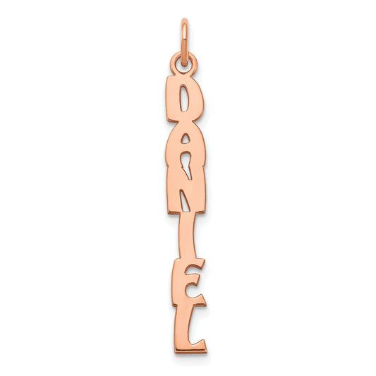 14K Rose Gold Hobo Extra Font Name Plate Charm