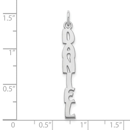 14K White Gold Hobo Extra Font Name Plate Charm