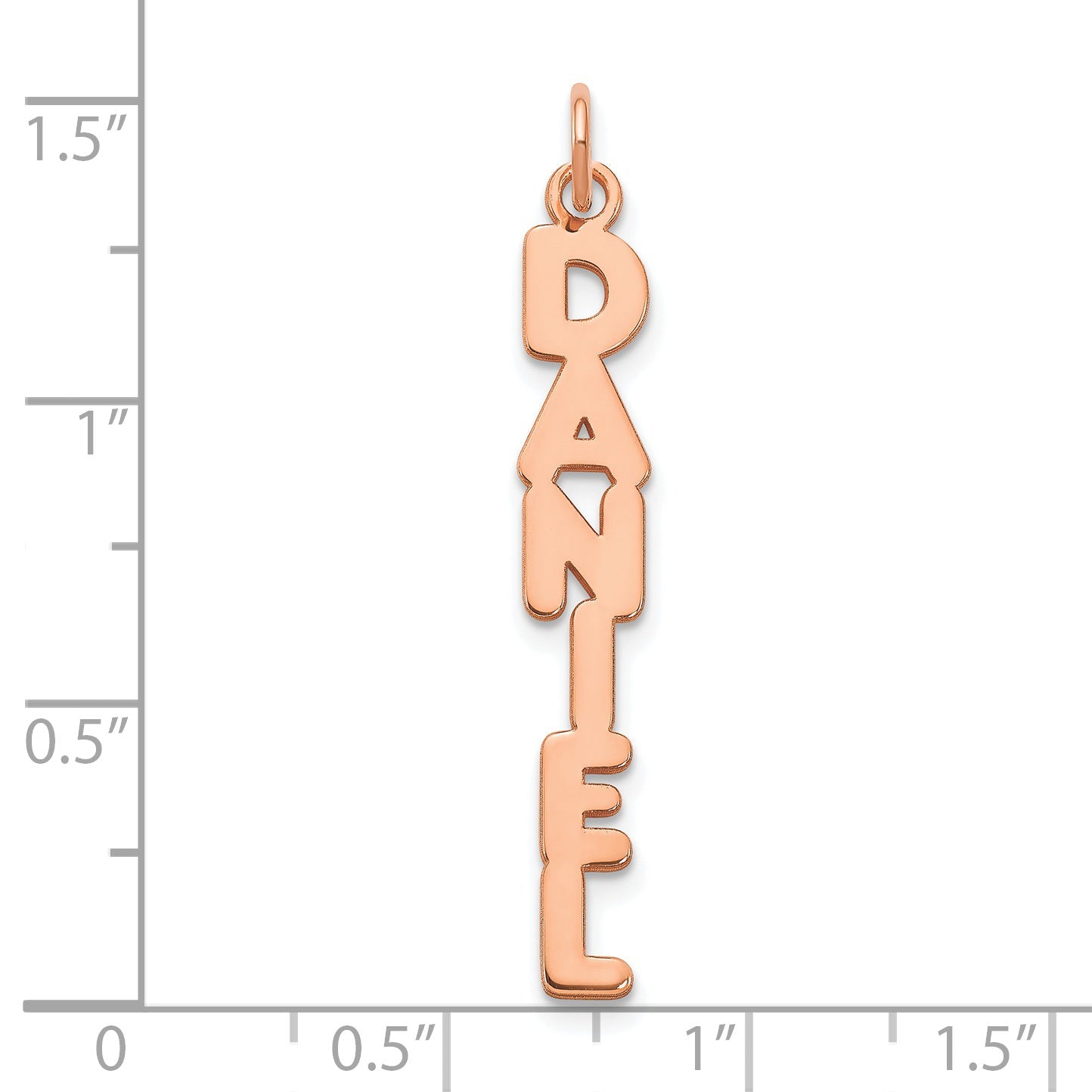 14K Rose Gold Kimberly Font Name Plate Charm