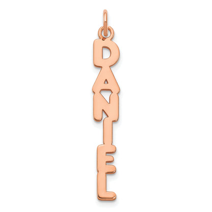 14K Rose Gold Kimberly Font Name Plate Charm