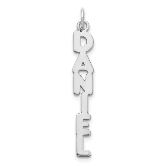 14K White Gold Kimberly Font Name Plate Charm