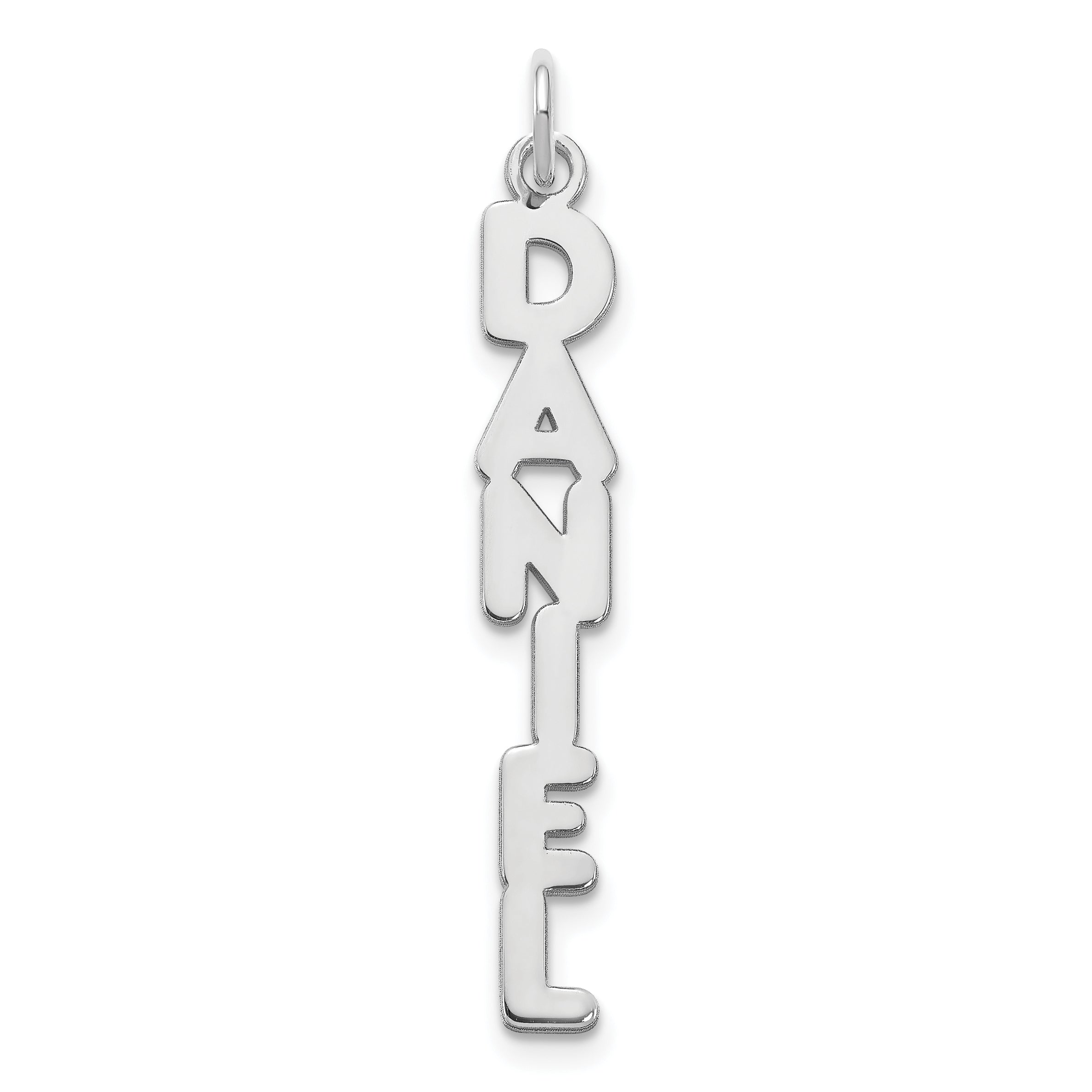 Sterling Silver Silver/Rhodium Plated Kimberly Font Name Plate Charm