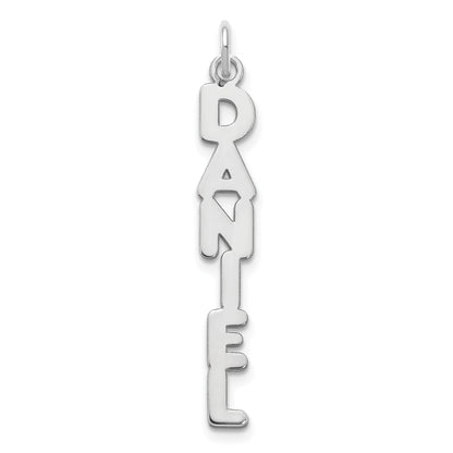 Sterling Silver Silver/Rhodium Plated Kimberly Font Name Plate Charm