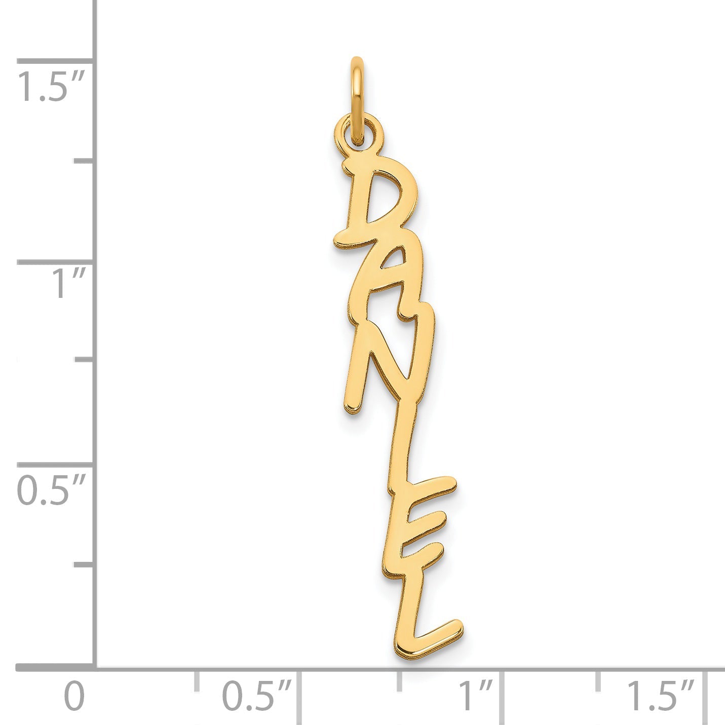 Gold Plated Sterling Silver/Gold Mv Boli Font Name Plate Charm