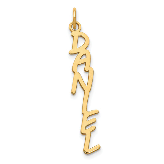 Gold Plated Sterling Silver/Gold Mv Boli Font Name Plate Charm