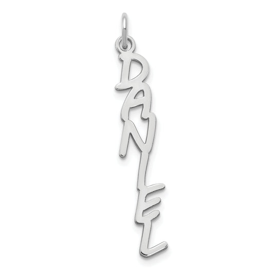 Sterling Silver Silver/Rhodium Plated Mv Boli Font Name Plate Charm