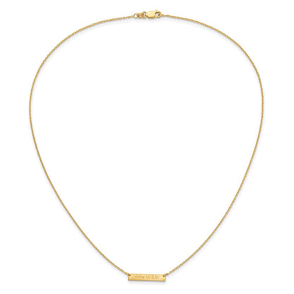 Gold Plated Sterling Silver/Gold Brushed 1 Station Necklace