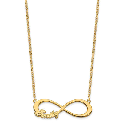 Gold Plated Sterling Silver/Gold 1 Name Infinity Necklace