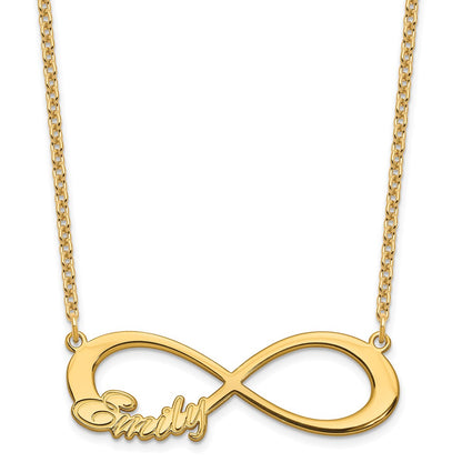 Gold Plated Sterling Silver/Gold 1 Name Infinity Necklace