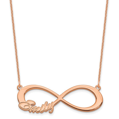 14K Rose Gold 1 Name Infinity Necklace