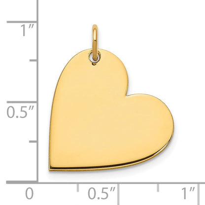 Gold Plated Sterling Silver/Gold Blank Heart Charm
