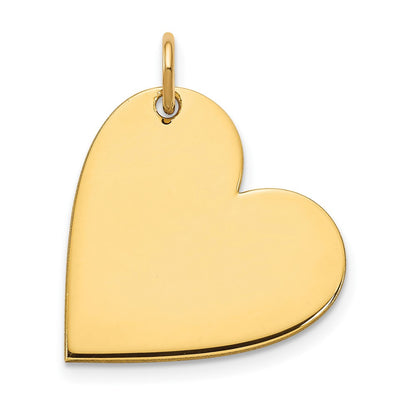 Gold Plated Sterling Silver/Gold Blank Heart Charm