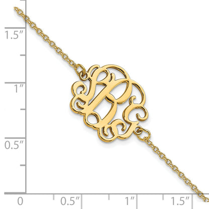 14K Yellow Gold Monogram Bracelet