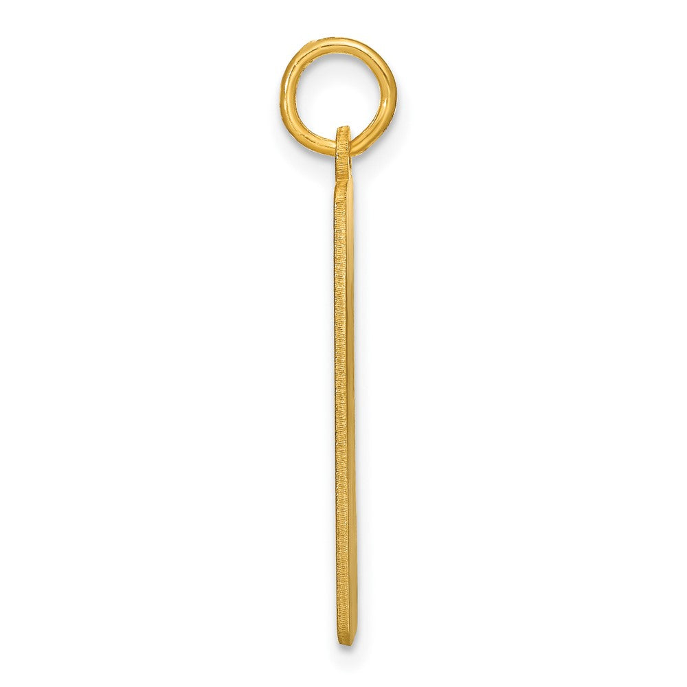 14K Yellow Gold Arial Black New Font Bar Charm