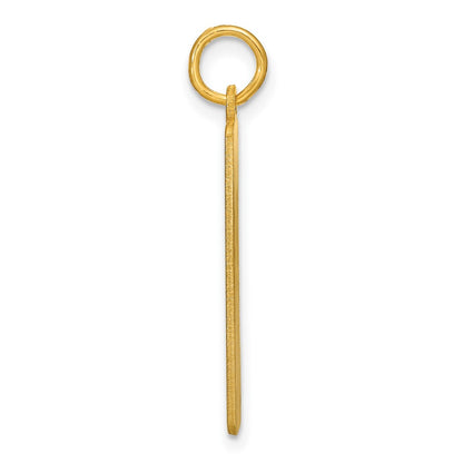 14K Yellow Gold Arial Black New Font Bar Charm