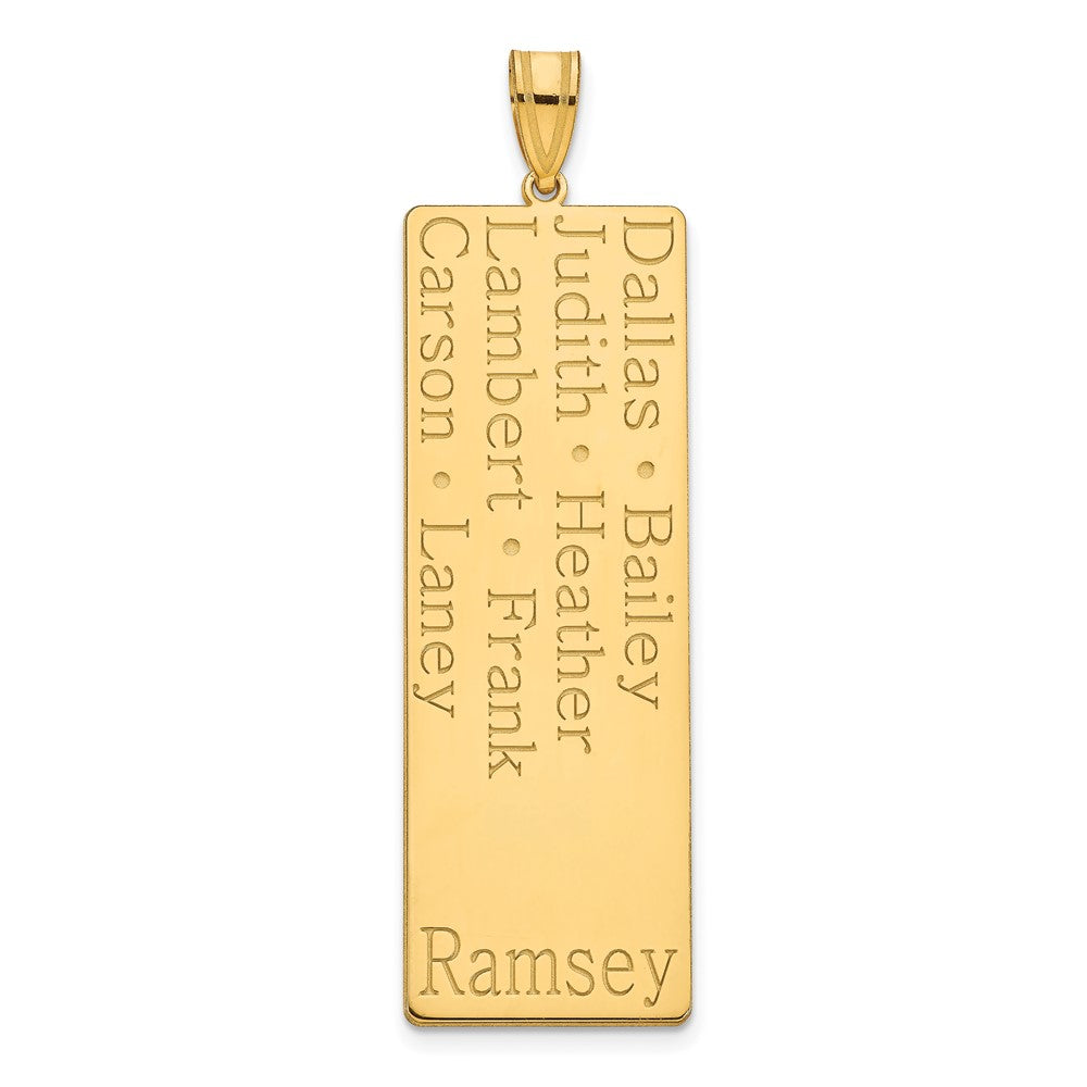 Gold Plated Sterling Silver/Gold 8 Name Family Pendant