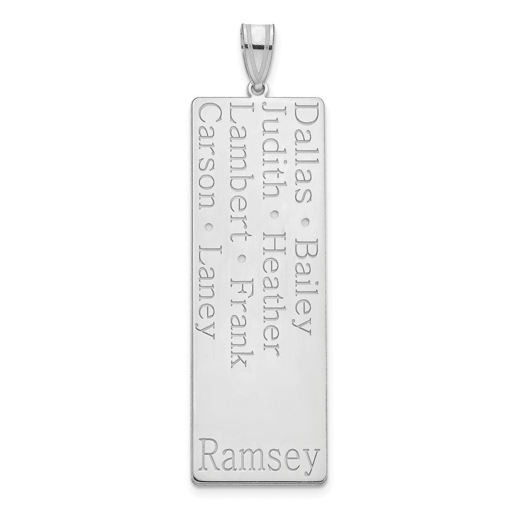 14K White Gold 8 Family Pendant