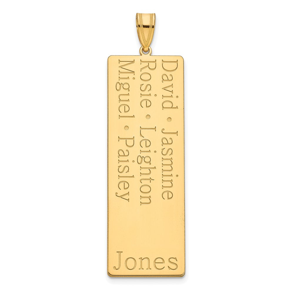 Gold Plated Sterling Silver/Gold 6 Name Family Pendant