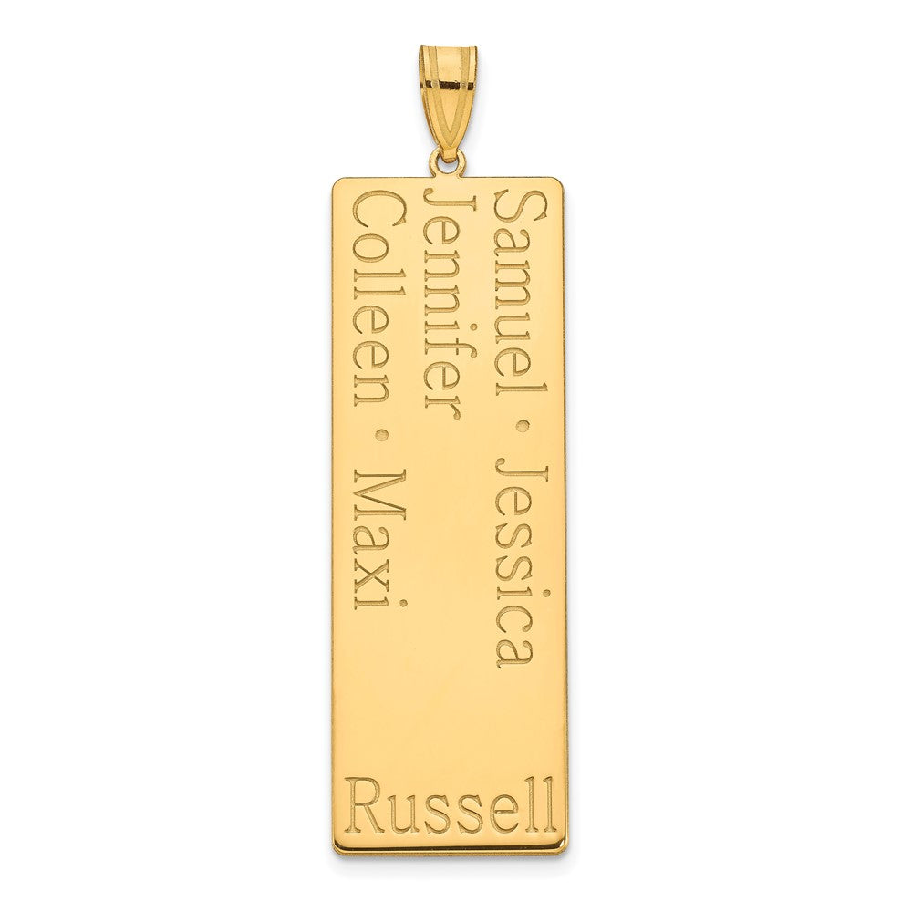 14K Yellow Gold 5 Name Family Pendant