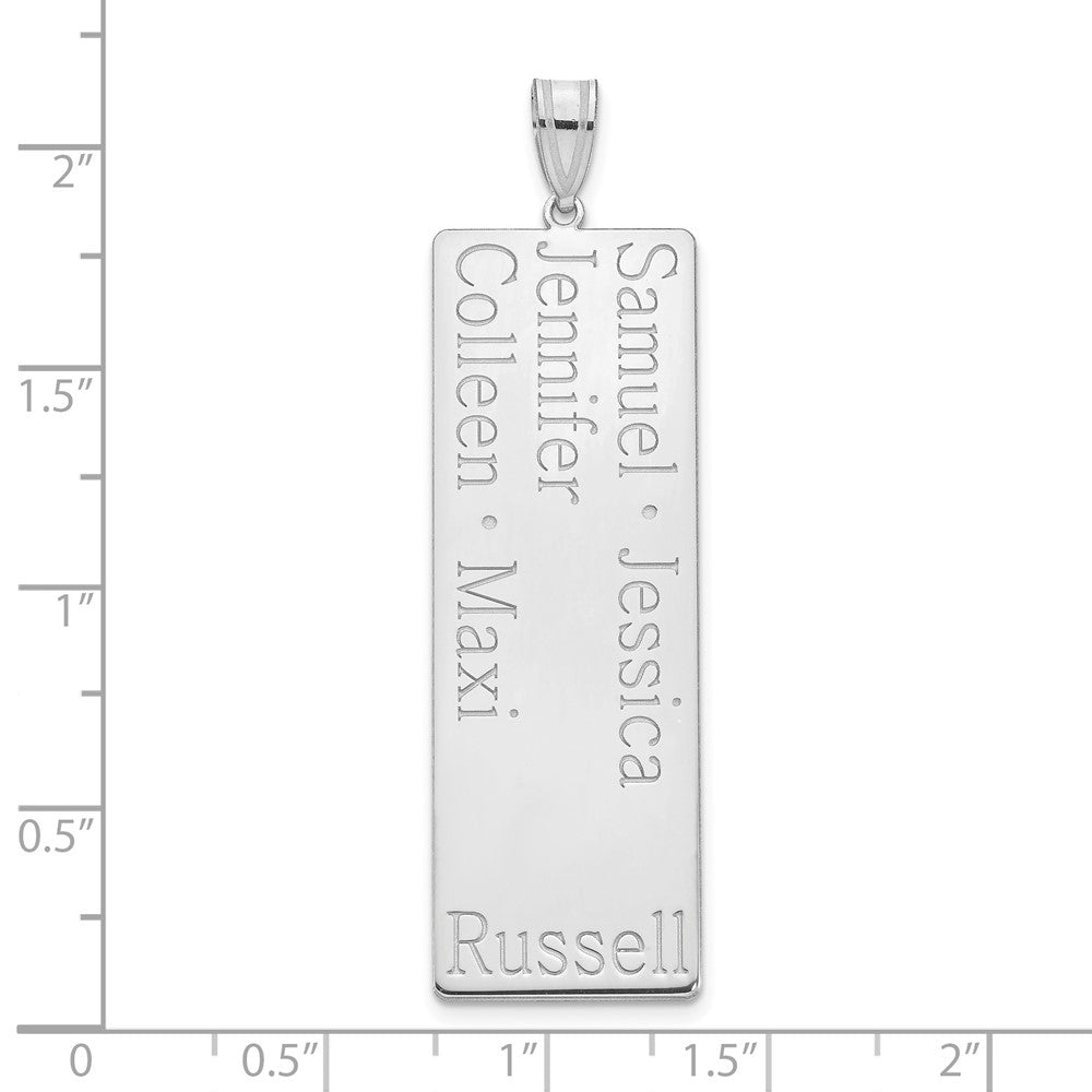 Sterling Silver Silver/Rhodium Plated 5 Name Family Pendant