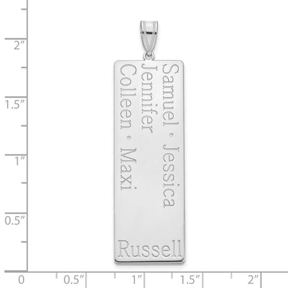 Sterling Silver Silver/Rhodium Plated 5 Name Family Pendant