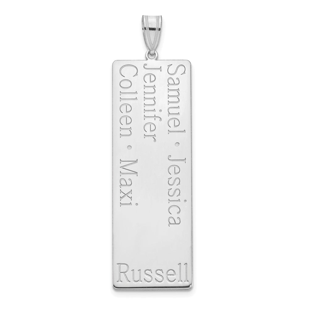Sterling Silver Silver/Rhodium Plated 5 Name Family Pendant