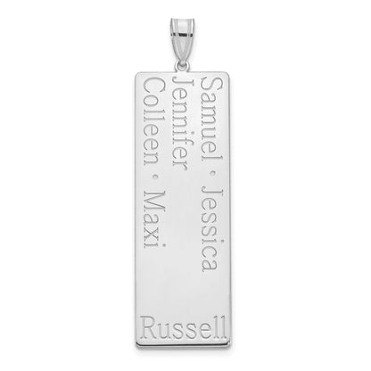 Sterling Silver Silver/Rhodium Plated 5 Name Family Pendant