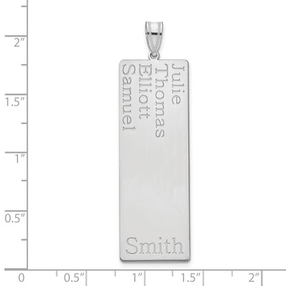 14K White Gold 4 Name Family Pendant