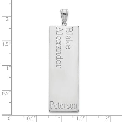 Sterling Silver Silver/Rhodium Plated 2 Name Family Pendant