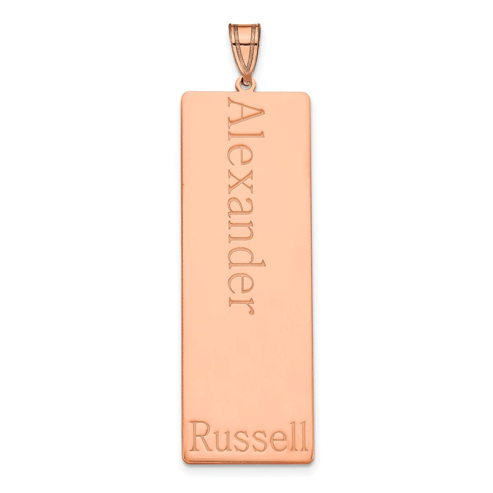 14K Rose Gold 1 Name Family Pendant