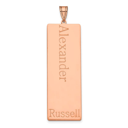 14K Rose Gold 1 Name Family Pendant