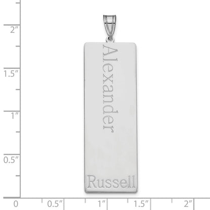 14K White Gold 1 Name Family Pendant