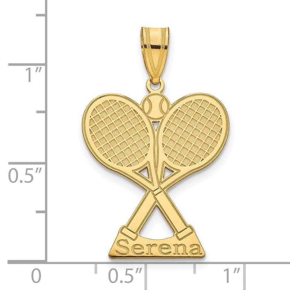 Gold Plated Sterling Silver/Gold Personalized Tennis Pendant