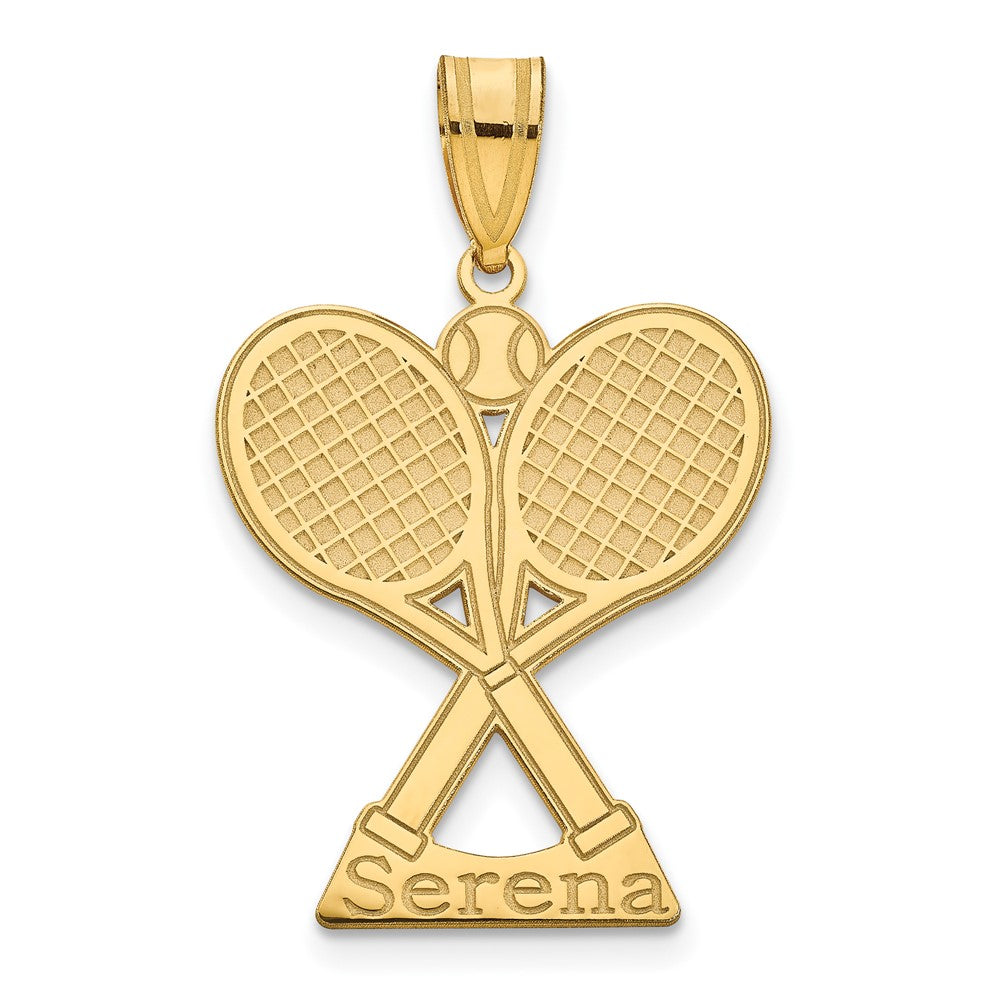 14K Yellow Gold Personalized Tennis Pendant