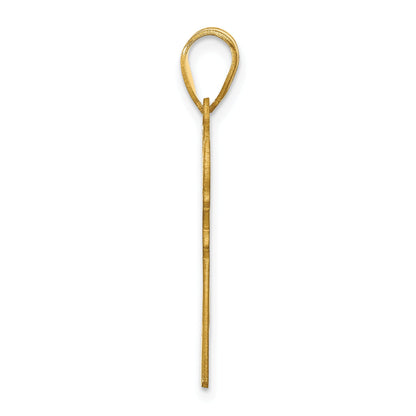 Gold Plated Sterling Silver/Gold Personalized Lacrosse Pendant