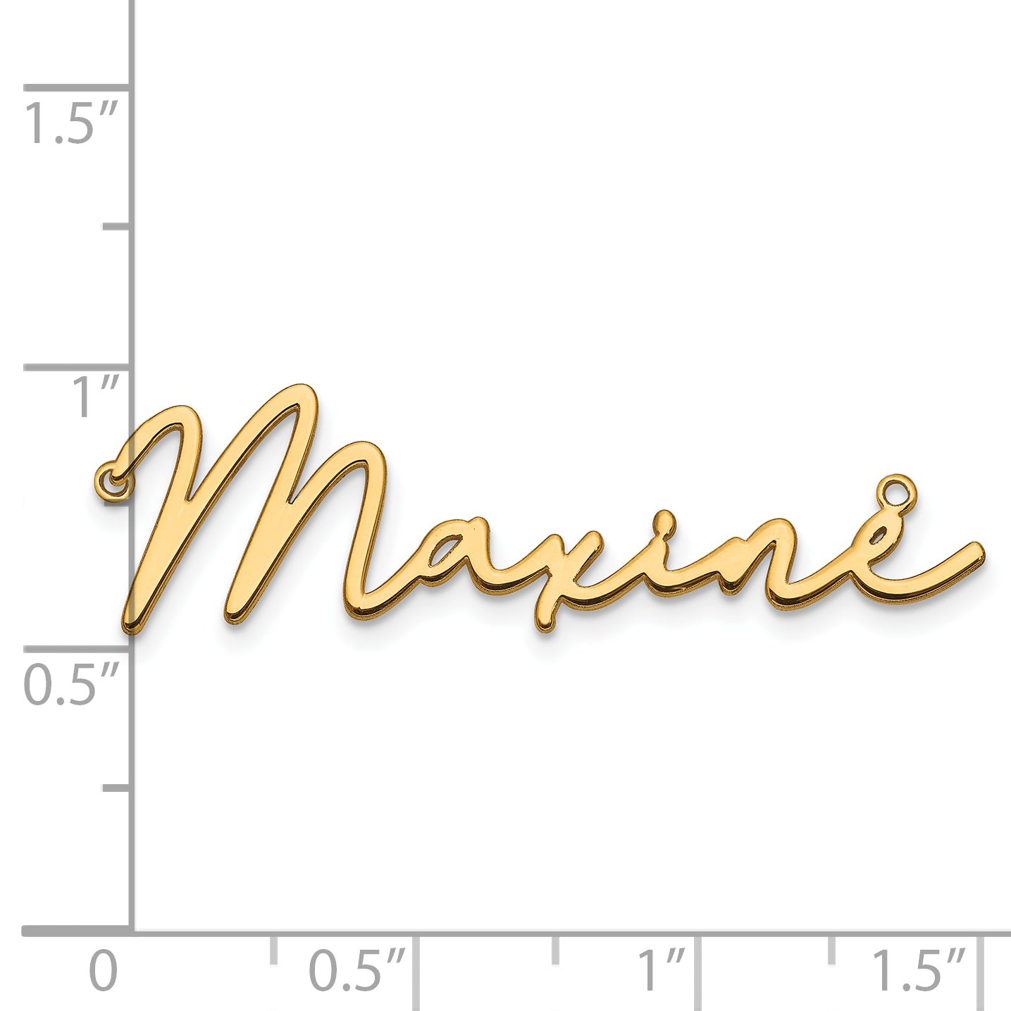 14K Yellow Gold Polished Bathinda Font Name Plate
