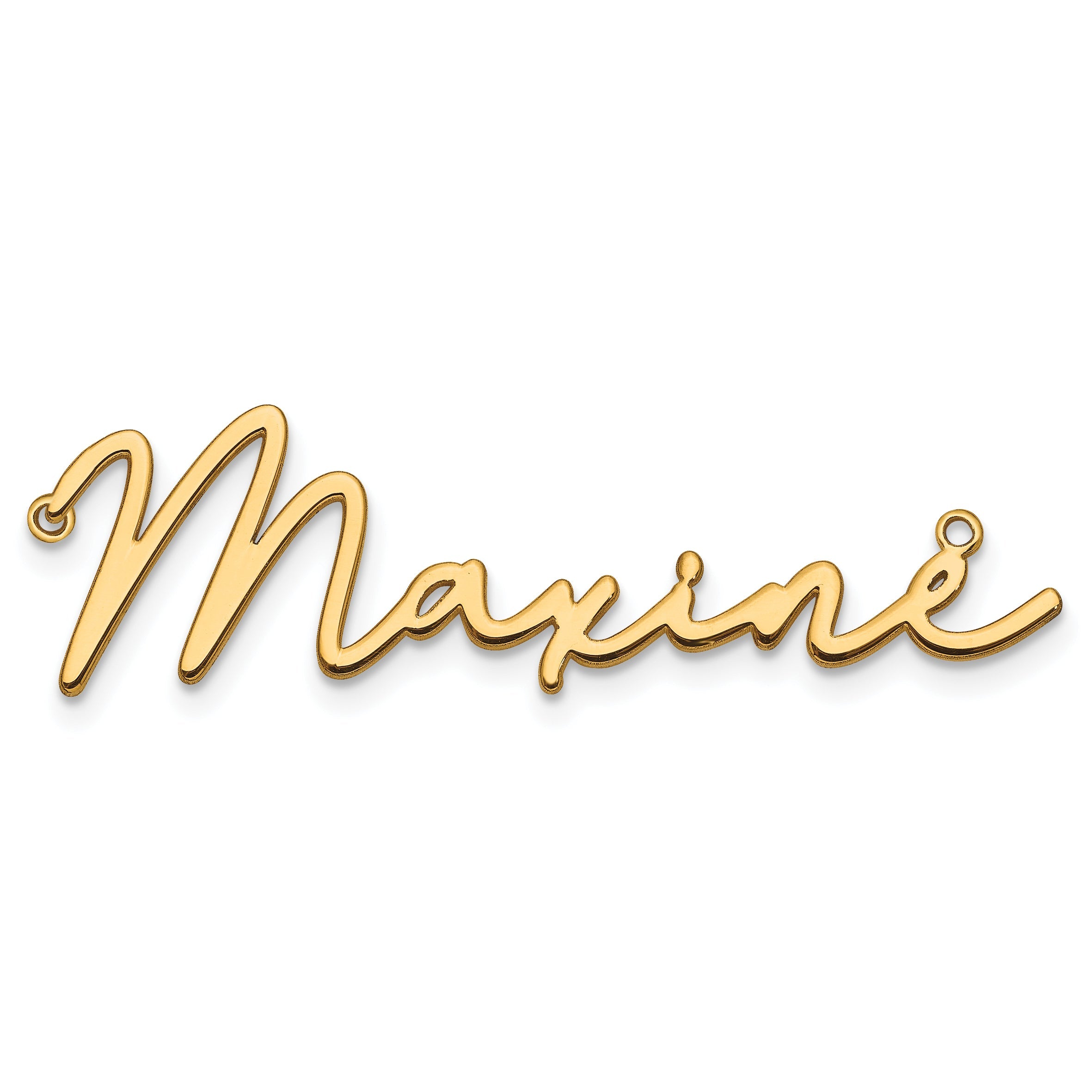 14K Yellow Gold Polished Bathinda Font Name Plate
