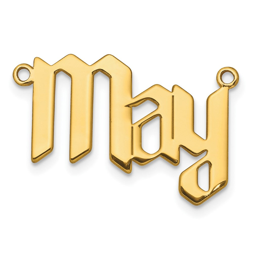 Gold Plated Polished New Gothic Textura Font Name Plate